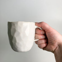 Load image into Gallery viewer, The 'Faceted Mug' White
