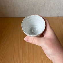Load image into Gallery viewer, Espresso cup in hand top view showing interior and rim
