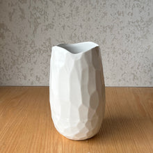 Load image into Gallery viewer, Faceted Vase White
